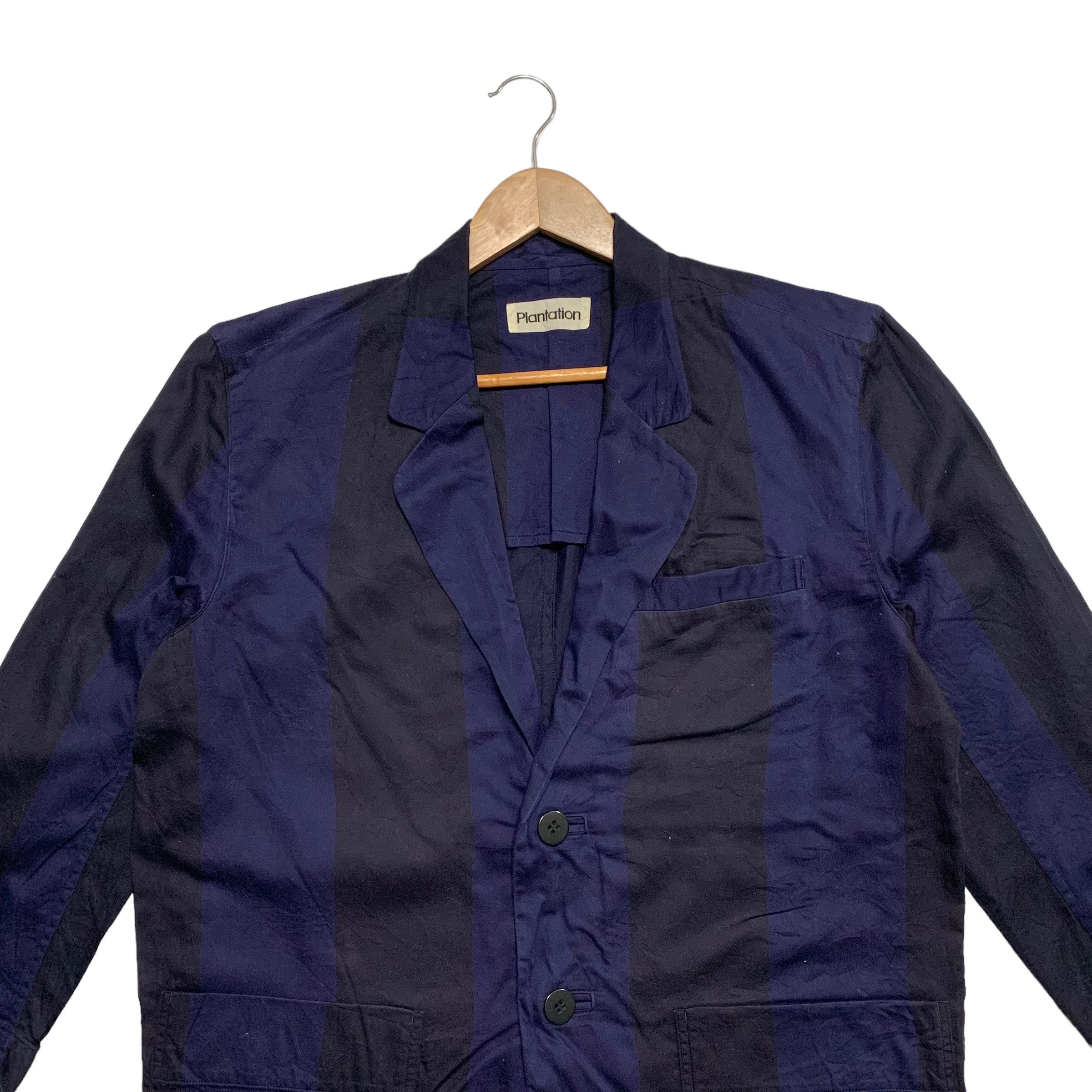 Issey Miyake Plantation Stripe Blazer Jacket Size US M / EU 48-50 / 2 - 4 Thumbnail