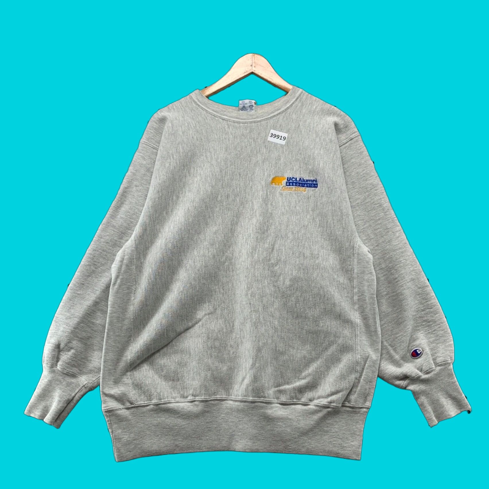 VINTAGE Champion UCLA Reverse Weave Sweatshirt 90s Mens XL Gray