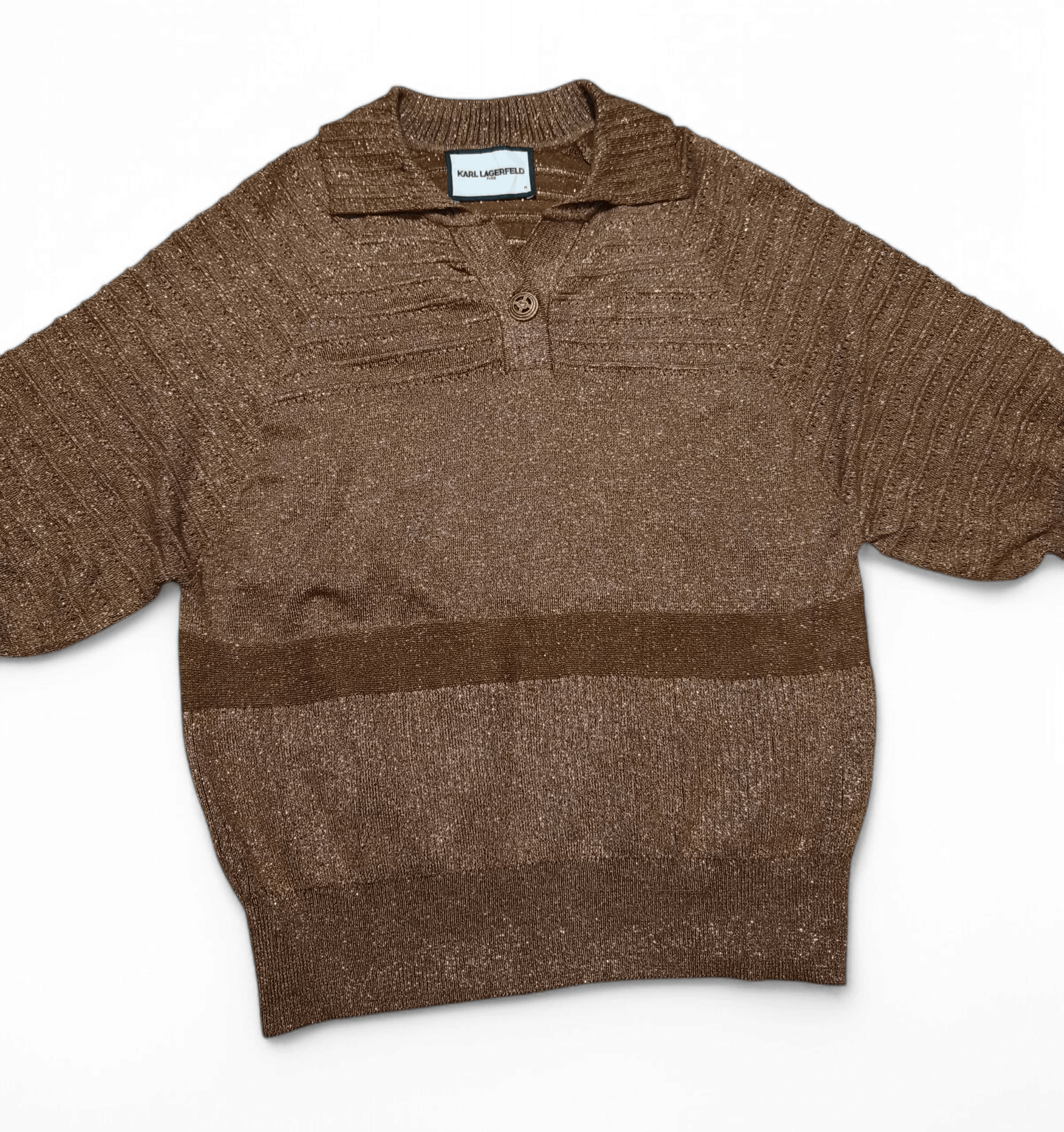 Karl Lagerfeld Vintage KARL LAGERFELD Women's Knit Viscose Sweater Blouse Size L / US 10 / IT 46 - 4 Thumbnail
