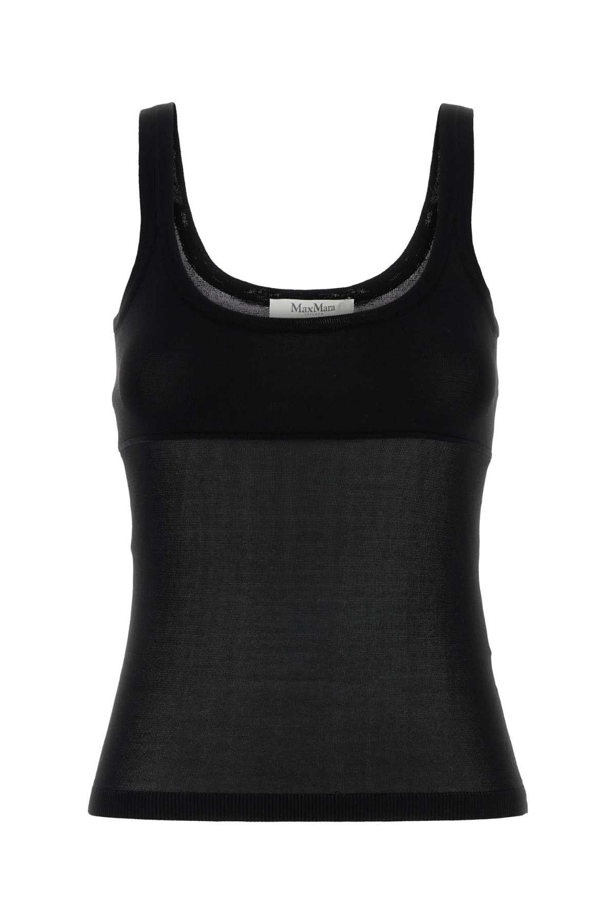 Max Mara Black Viscose Blend Biada Tank Top Size S / US 4 / IT 40 - 1 Thumbnail