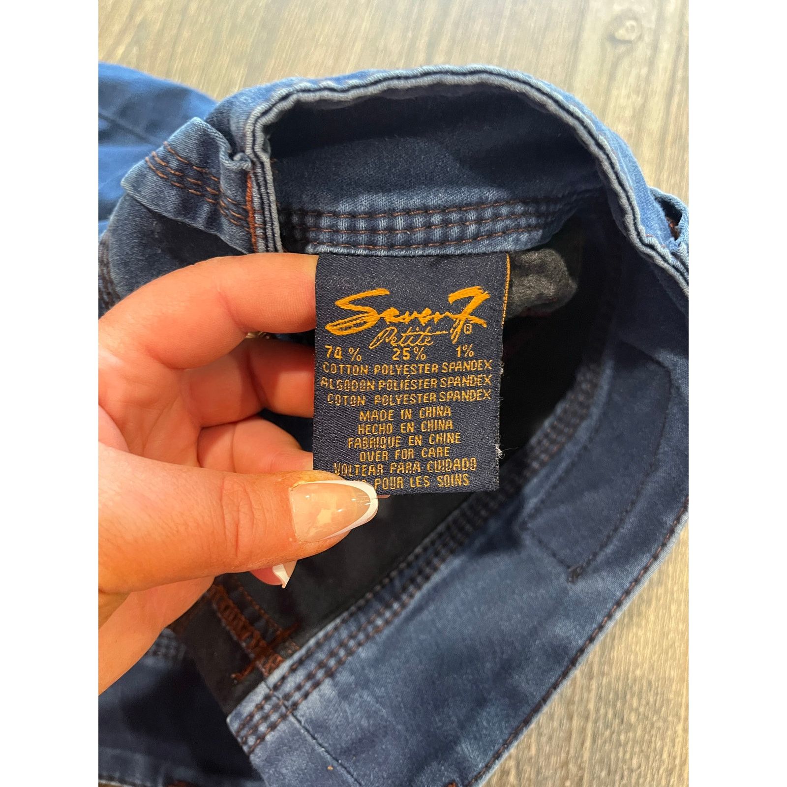 Seven 7 Seven7 Legging Jeans Mid Rise Denim Stretch Blue Size 4P Size 27" / US 4 / IT 40 - 8 Thumbnail