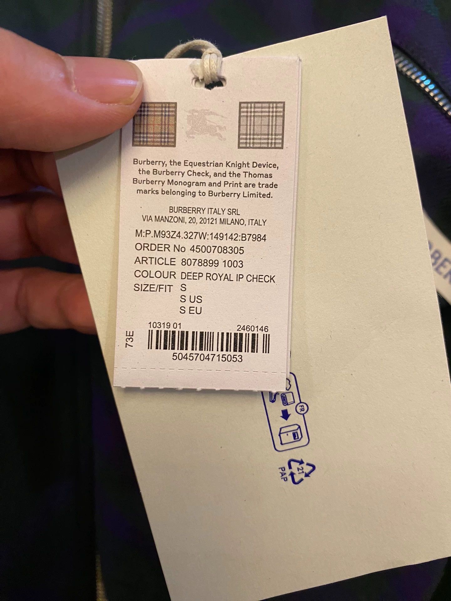 Burberry Burberry Horseferry Italy Reversible Thin Padded Jacket S Size US S / EU 44-46 / 1 - 6 Thumbnail