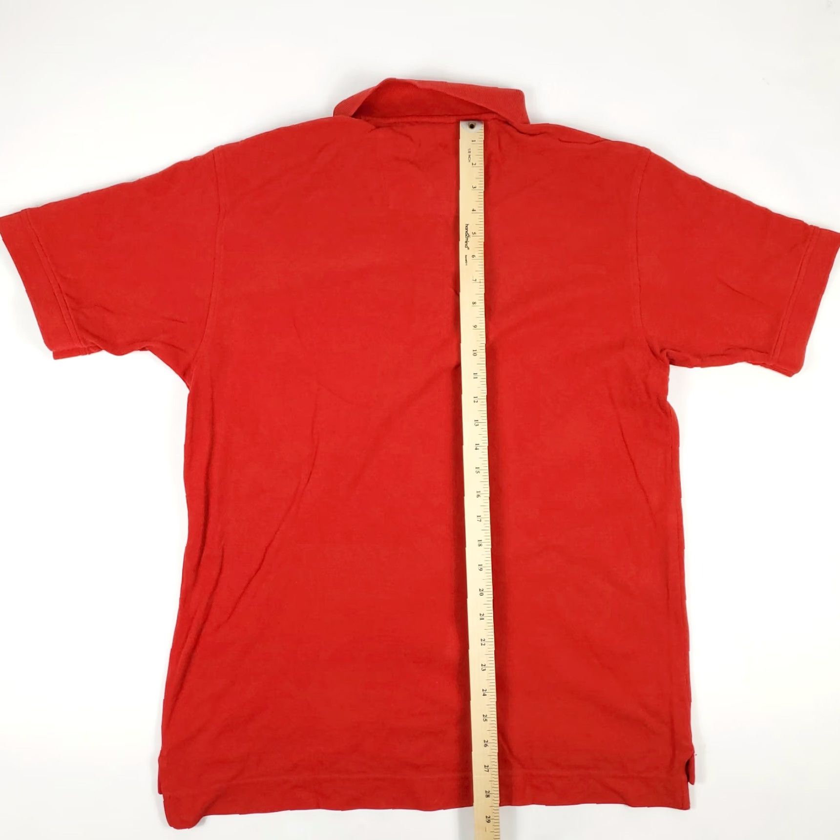 Vintage BACARDÍ Solid Red Polo Shirt Mens Short Sleeve Size Medium Casual Golf Lacrosse Rugby 100% Cotton Red Size US M / EU 48-50 / 2 - 5 Thumbnail