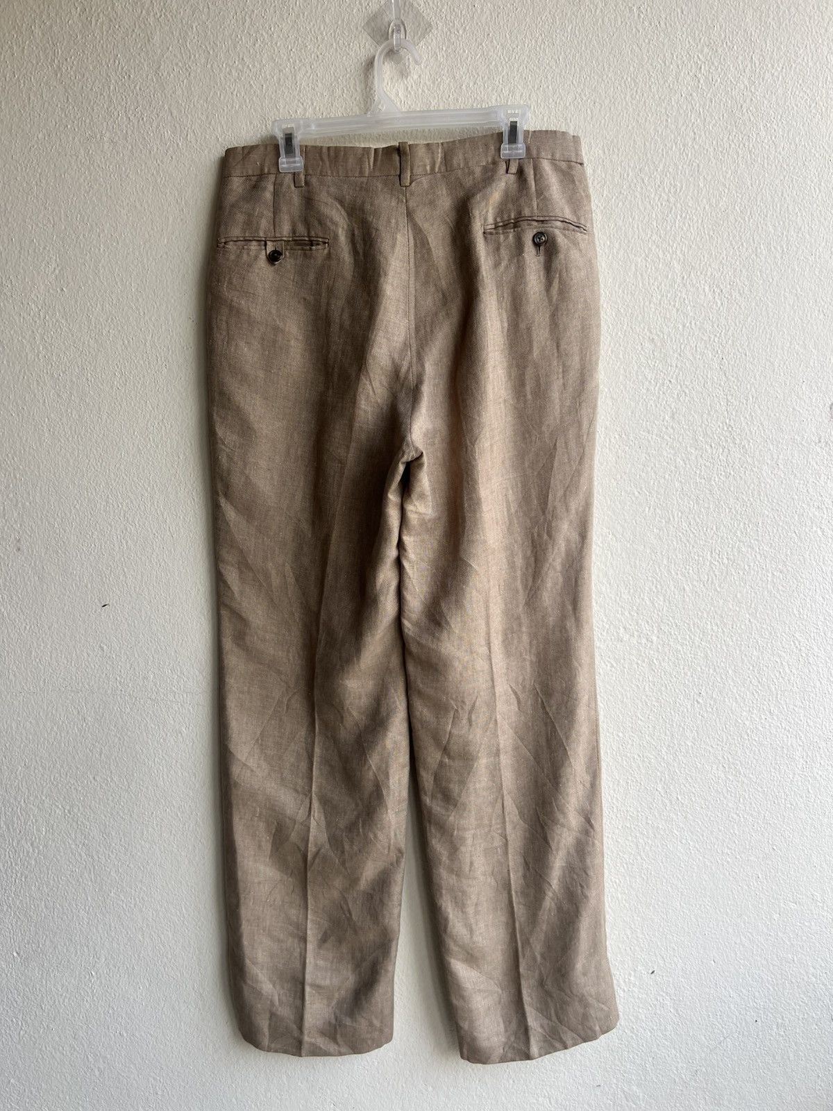 Polo Ralph Lauren Vintage 90s Polo by Ralph Lauren 100% Linen Trouser Pant Size US 33 - 24 Thumbnail