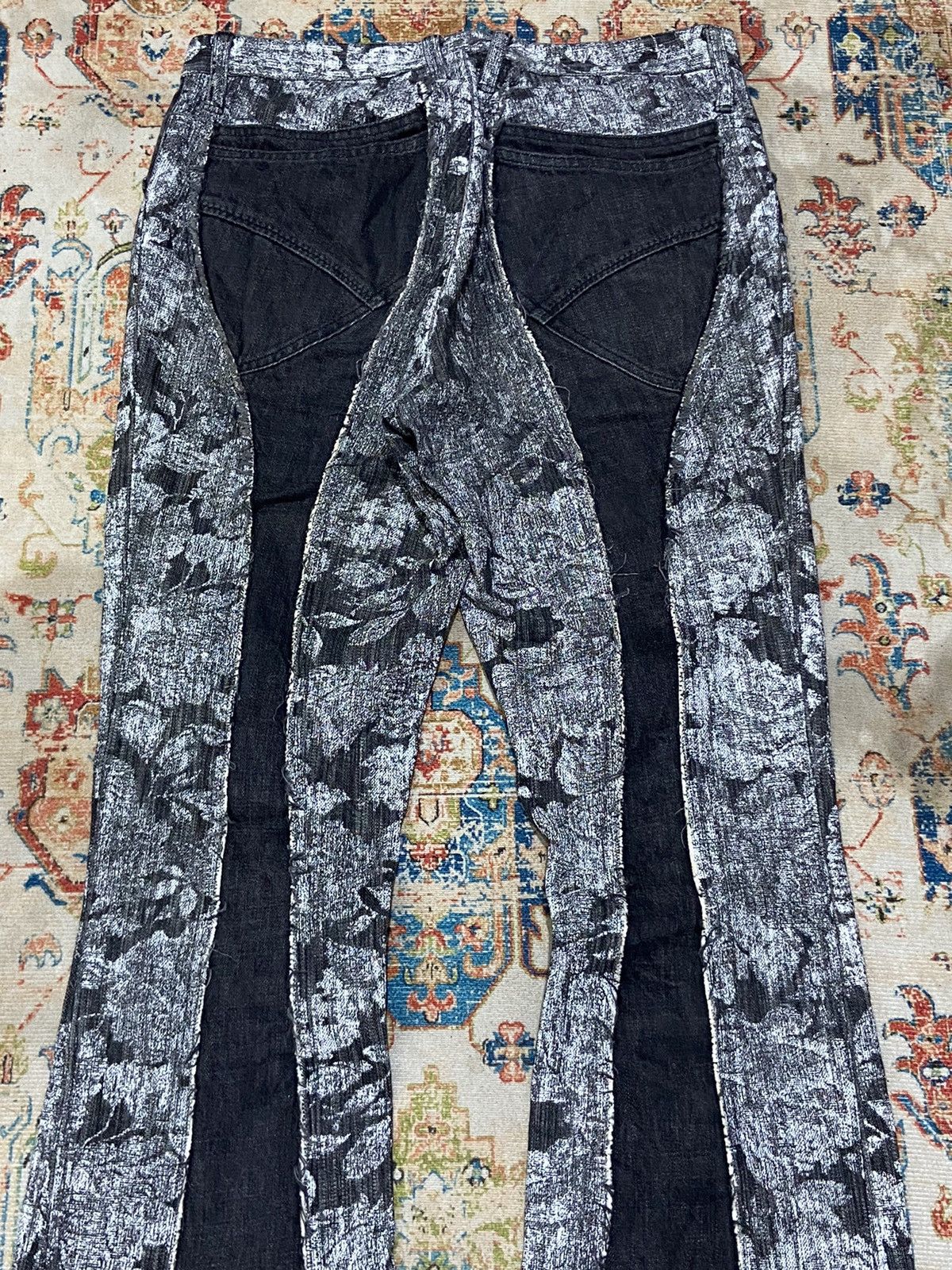 Japanese Brand 00’s Edge Rupert Flower Jeans Flared Pants Size US 29 - 8 Thumbnail