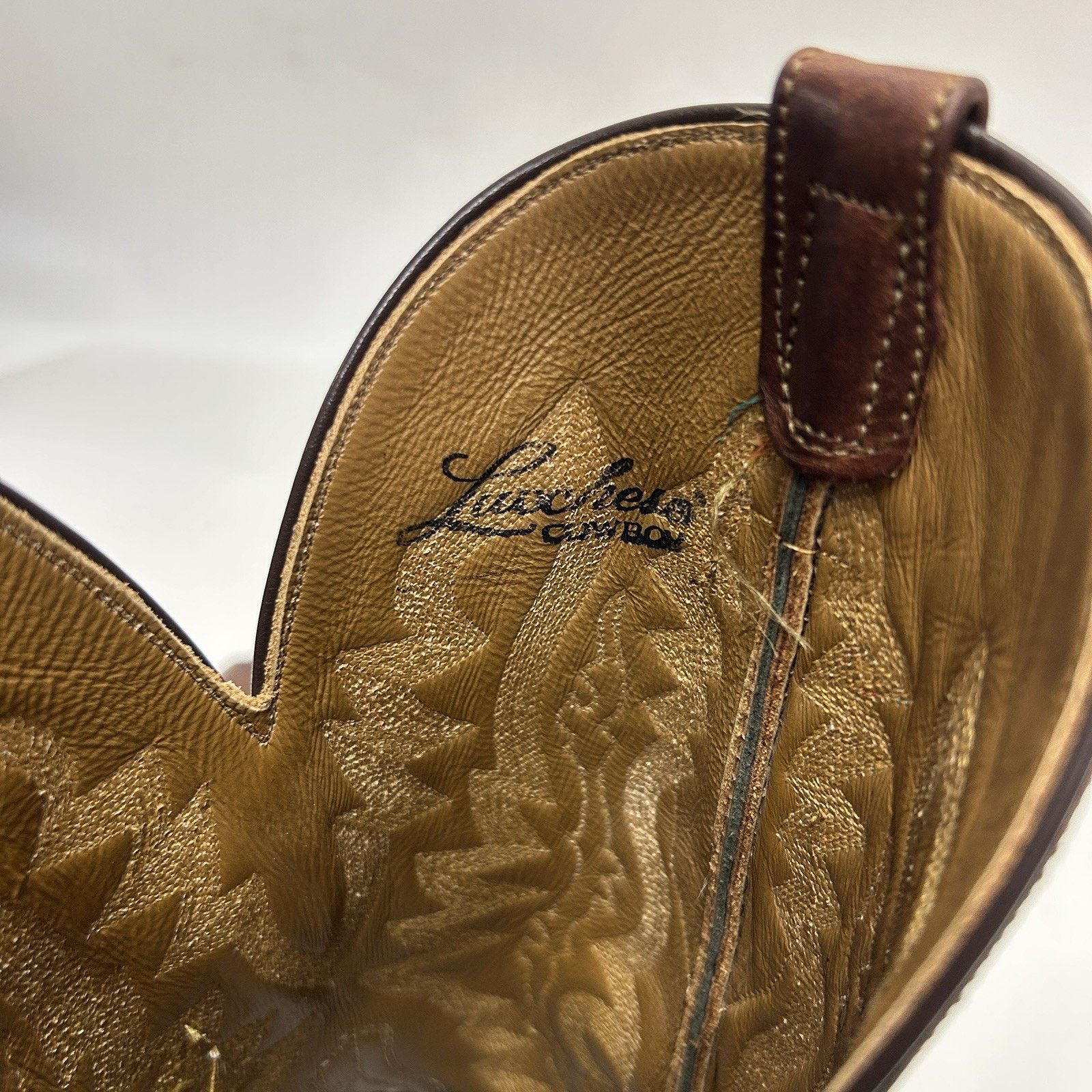 Lucchese Lucchese Shark Skin Square Toe Cowboy Boots “Brown” Size US 8 / EU 41 - 13 Thumbnail