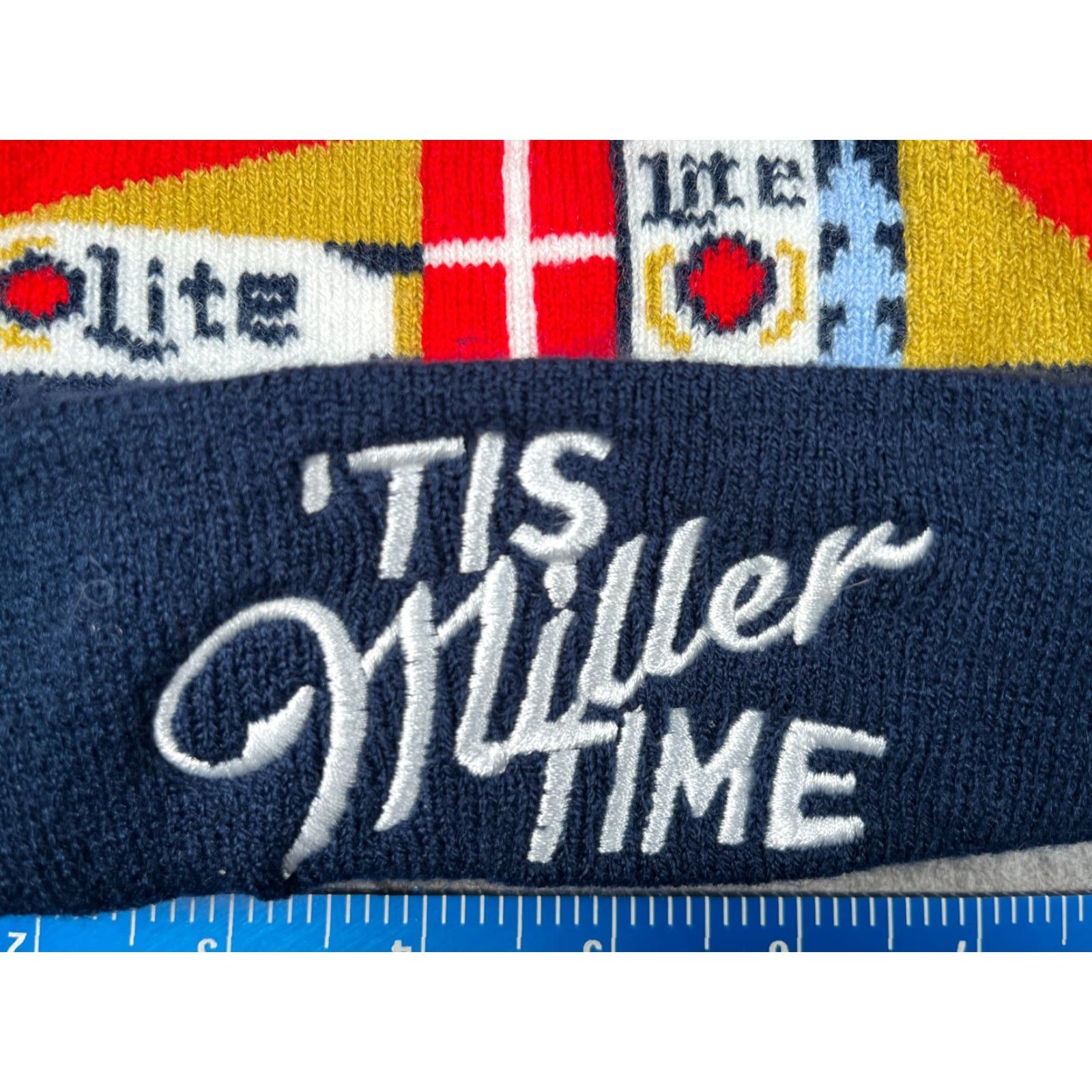 Vintage Miller Beanie Hat One Size Blue Fair Isle Acrylic Spandex Lite Adult Mens Size ONE SIZE - 2 Thumbnail