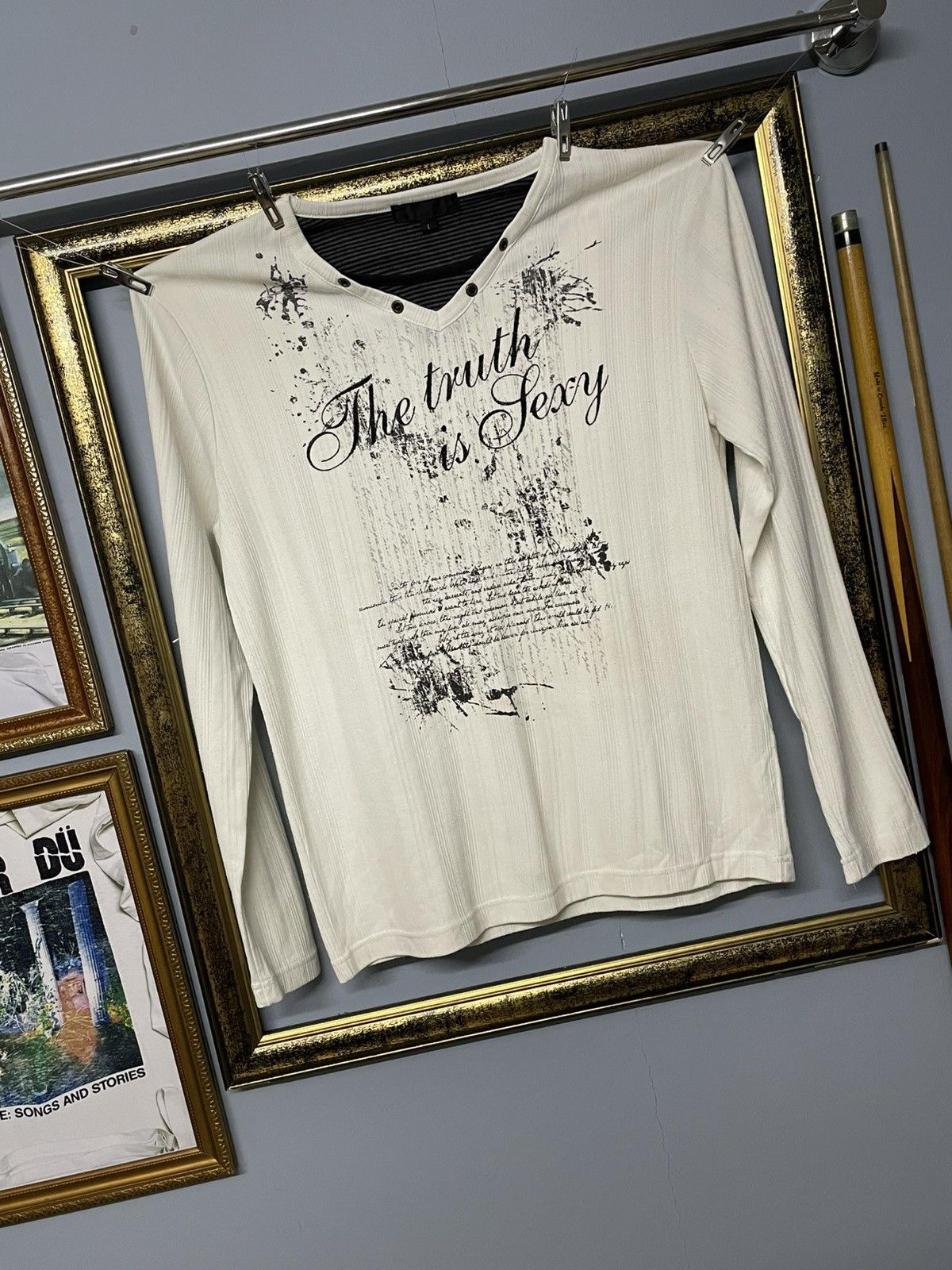 Japanese Brand Vintage 1990s Japan Designer Spinash Poem The Truth Sexy Tee Size US M / EU 48-50 / 2 - 2 Thumbnail