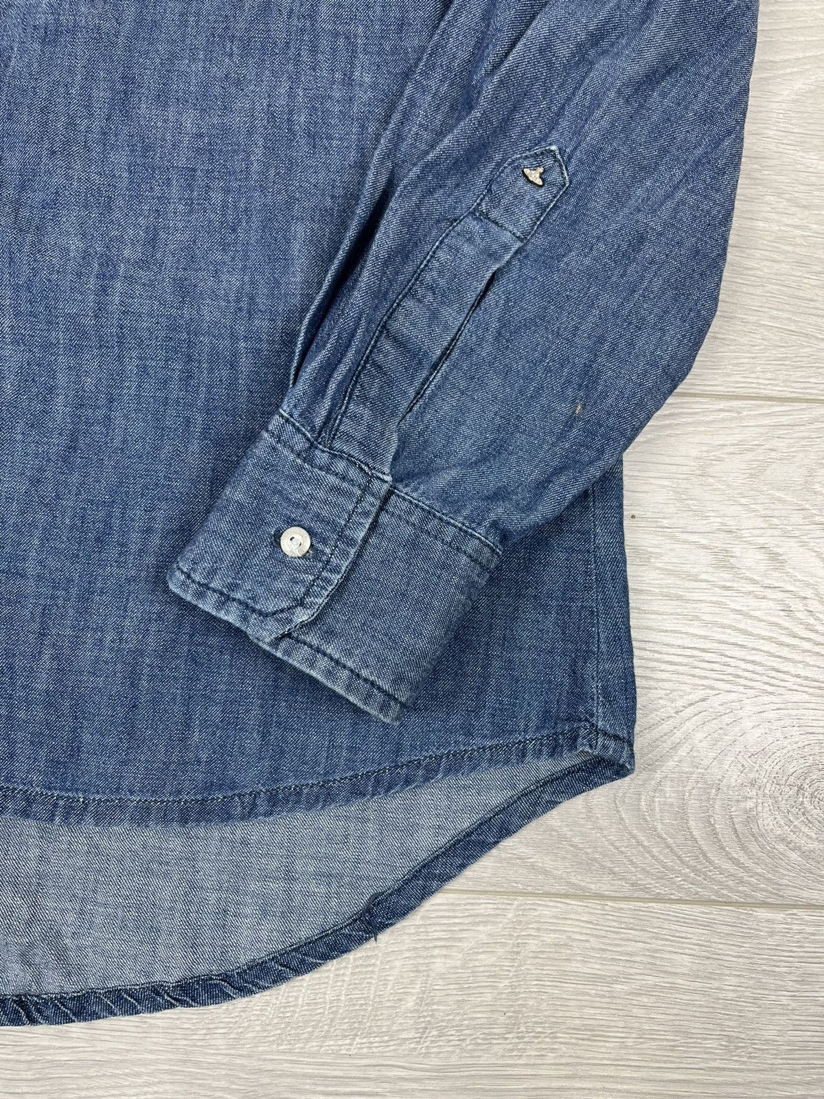 Vivienne Westwood Vivienne Westwood Anglomania Blue Denim Logo Shirt Size US L / EU 52-54 / 3 - 5 Thumbnail