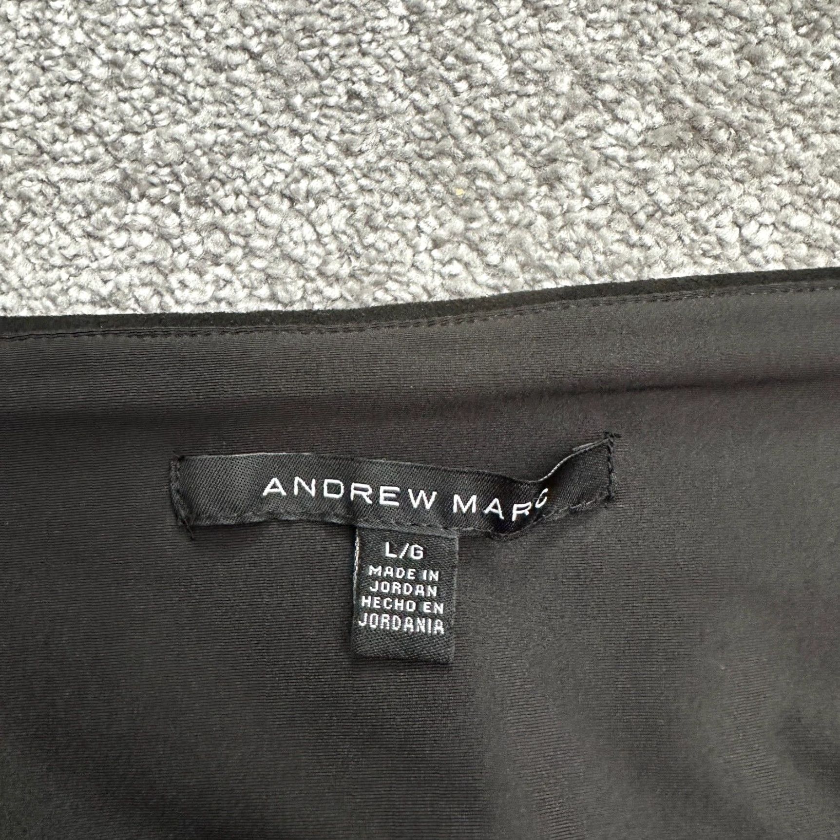 Andrew Marc Andrew Marc Black Suede Tapered Pull On Pants Womens Large 34x29.5 Regular Fit Size 36" / US 14 / IT 50 - 4 Thumbnail