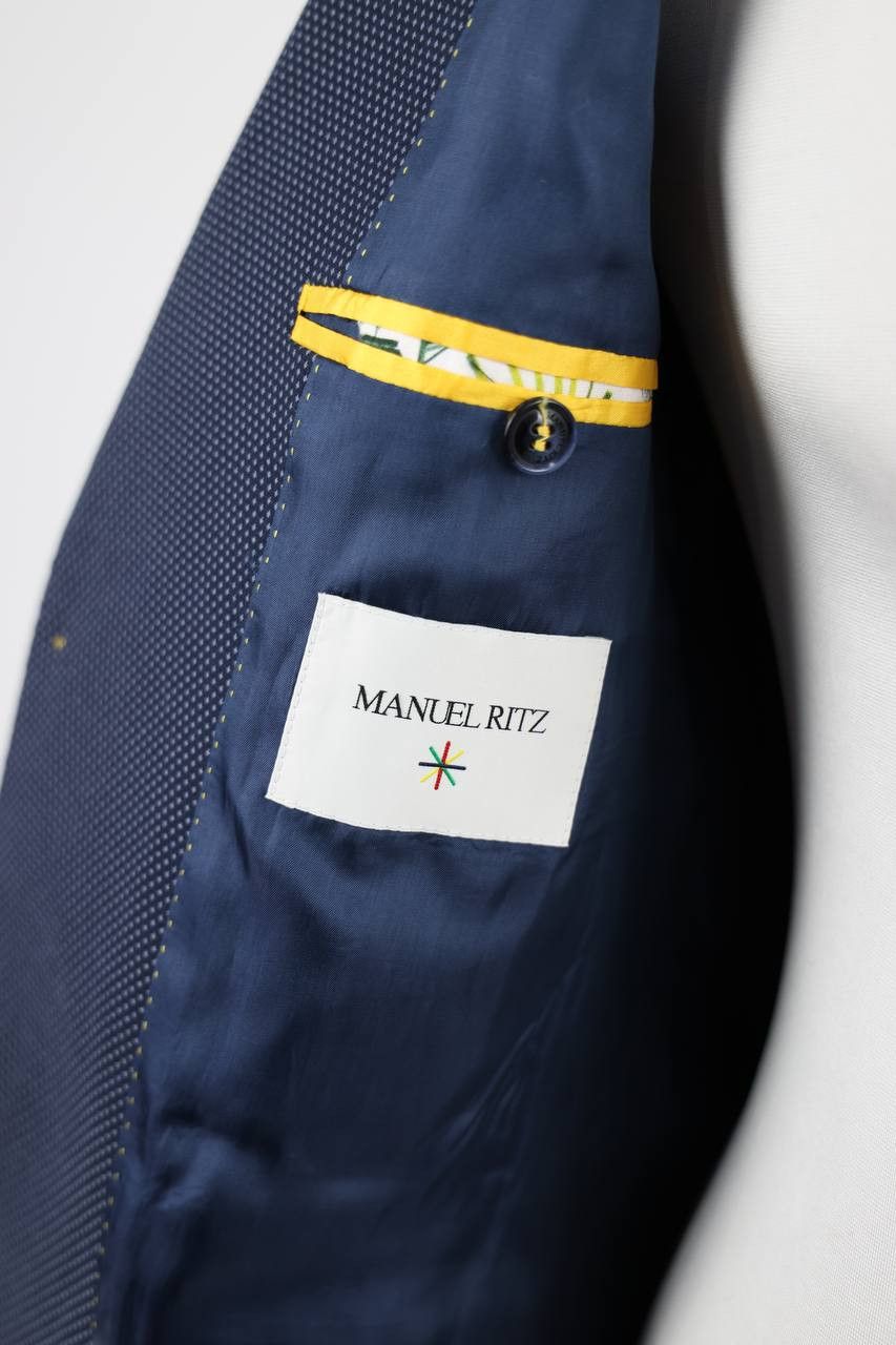 Manuel Ritz MANUEL RITZ Lightweight Cotton blazer jacket Size 48R - 2 Thumbnail