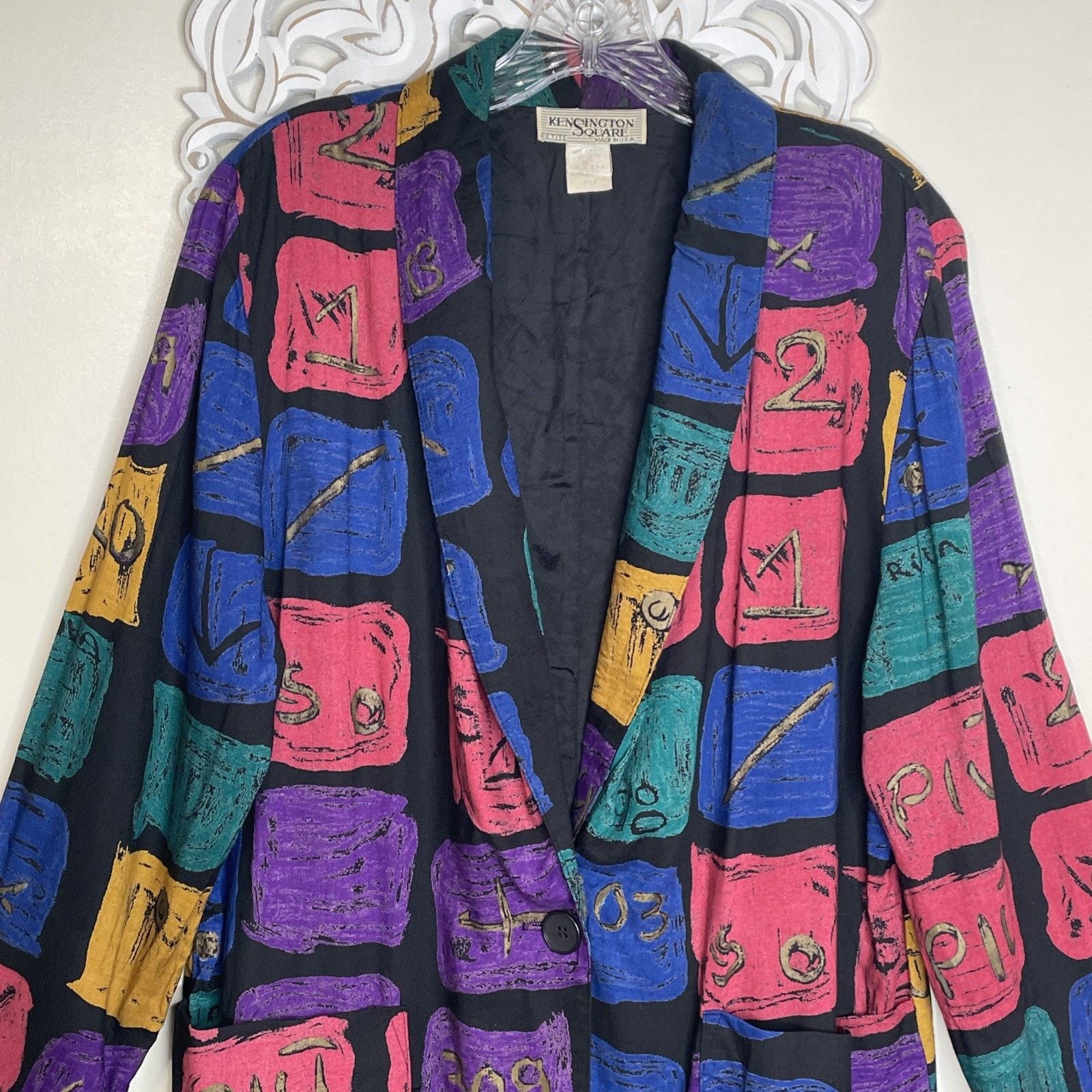 Other VTG KENSINGTON SQUARE size PM Blazer Eclectic Artsy Made USA Size M / US 6-8 / IT 42-44 - 3 Thumbnail