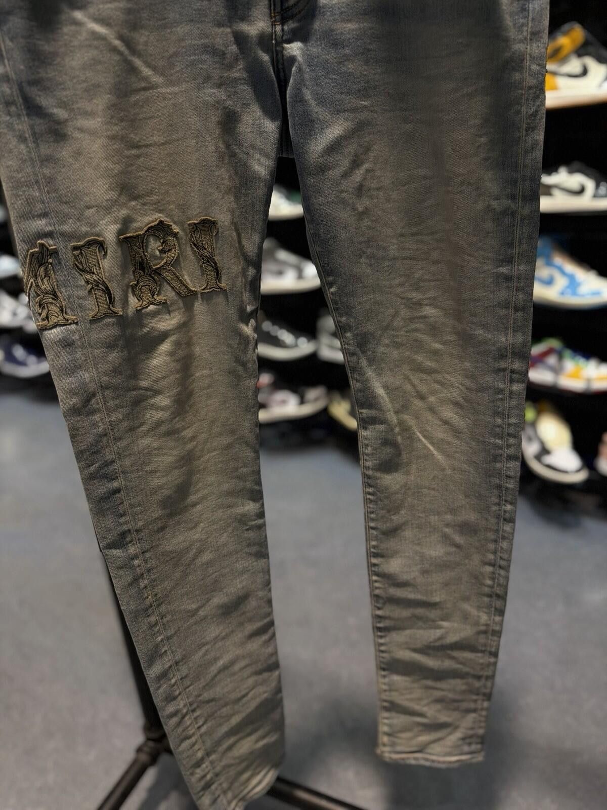 Amiri Size 33 - Amiri Blue Pants Leg Embroidery Jeans Size US 33 - 10 Thumbnail