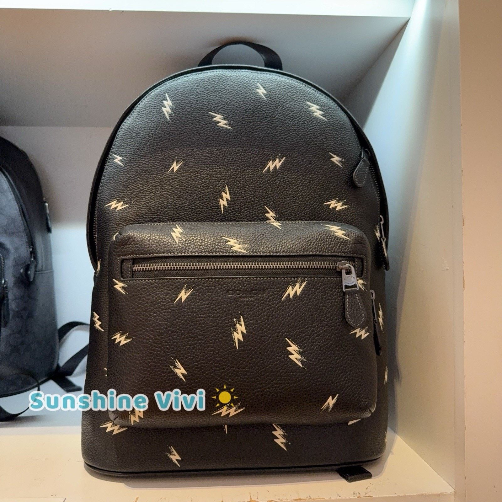 Coach NWT Coach West Backpack Lightning Bolt Gunmetal/Black CDC76 Size ONE SIZE - 1 Thumbnail