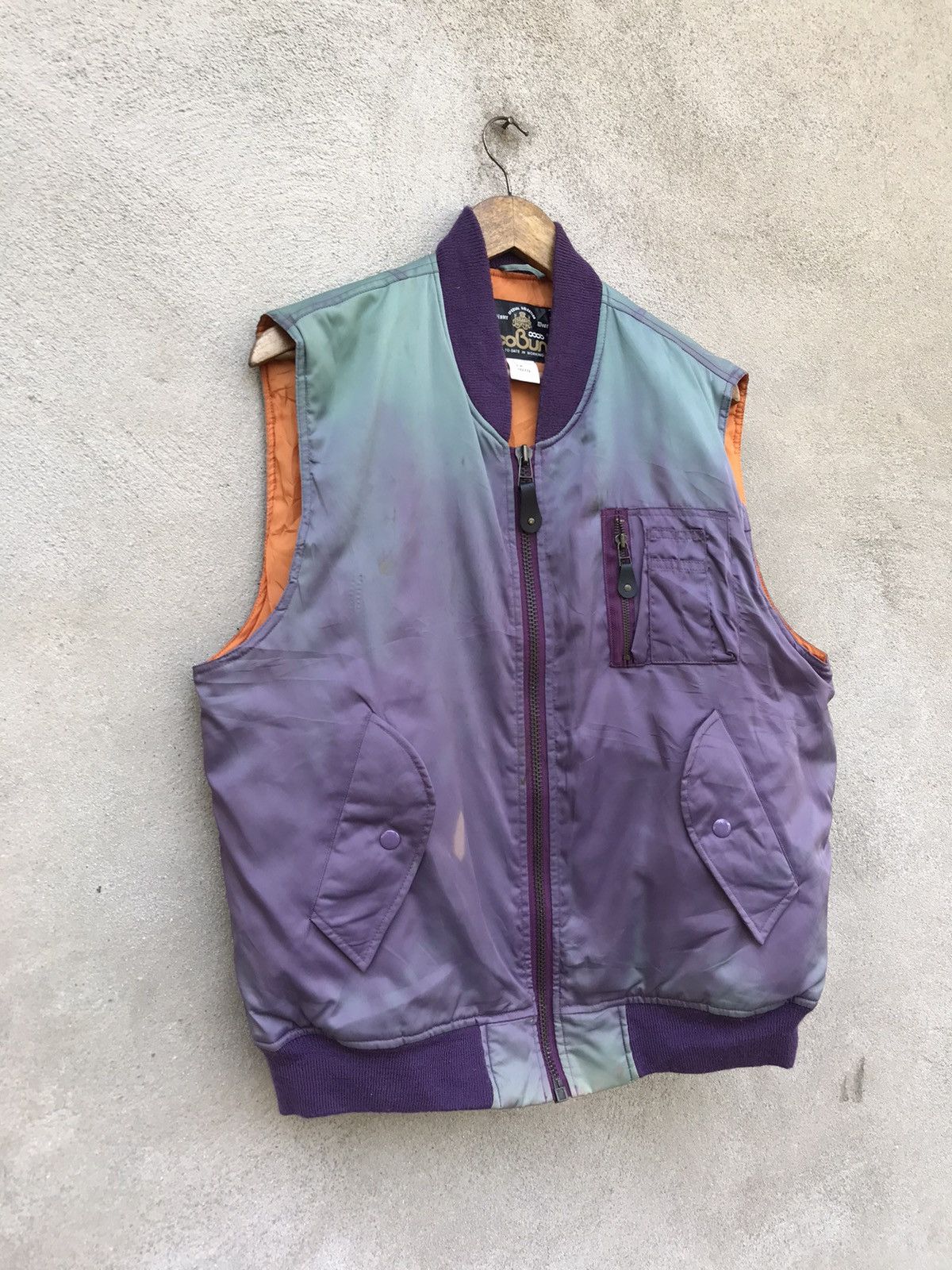 Vintage ICO BUN BOMBER ALPHA INDUSTRIES FADED JACKET WINTER WEAR Size US L / EU 52-54 / 3 - 2 Thumbnail