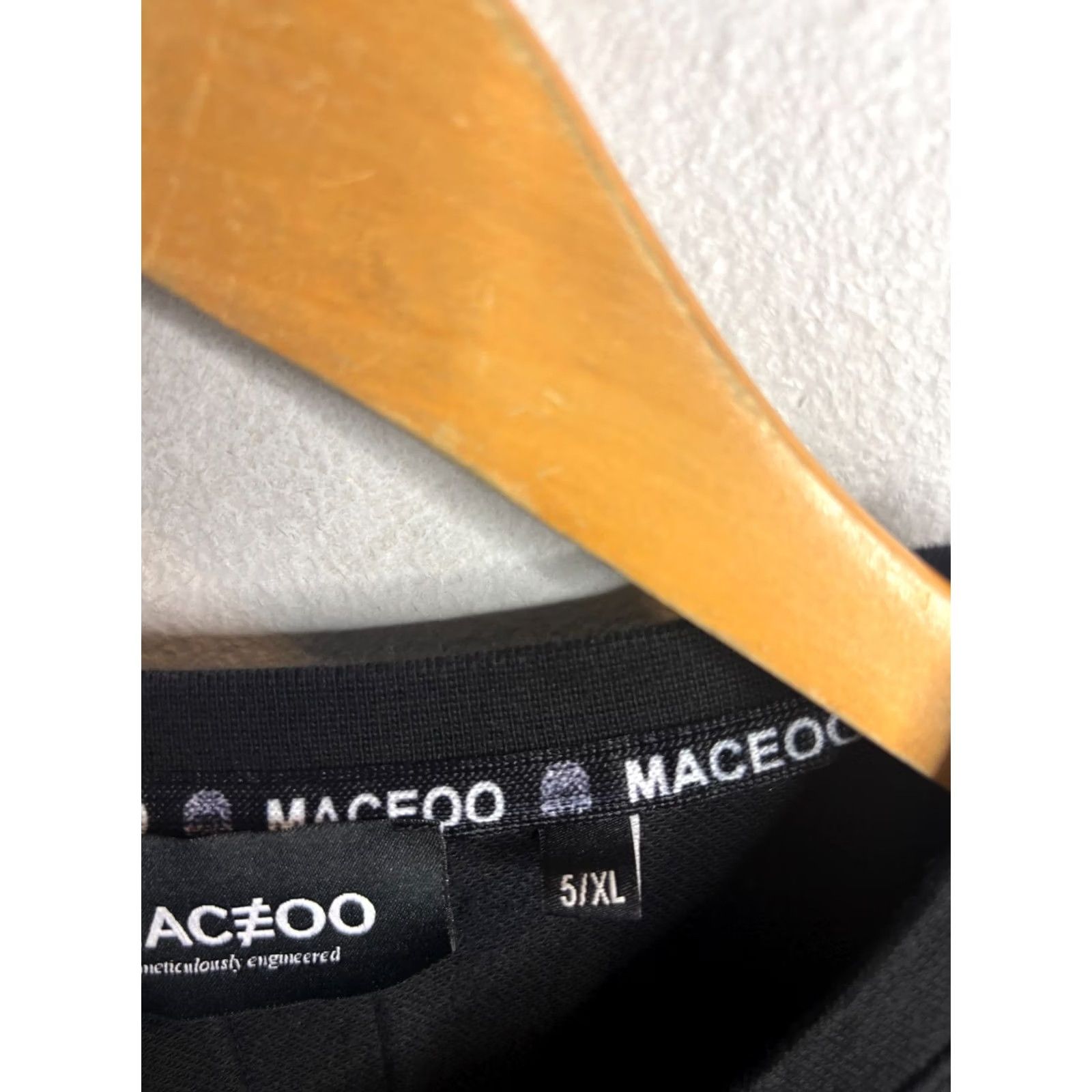 Maceoo MACEOO Men’s Crew Neck Long Sleeve Sweater Sweatshirt Black XL Knit Pullover Casual 80s 90s American Golf USA City Classic Shirt Mens Size US XL / EU 56 / 4 - 4 Thumbnail