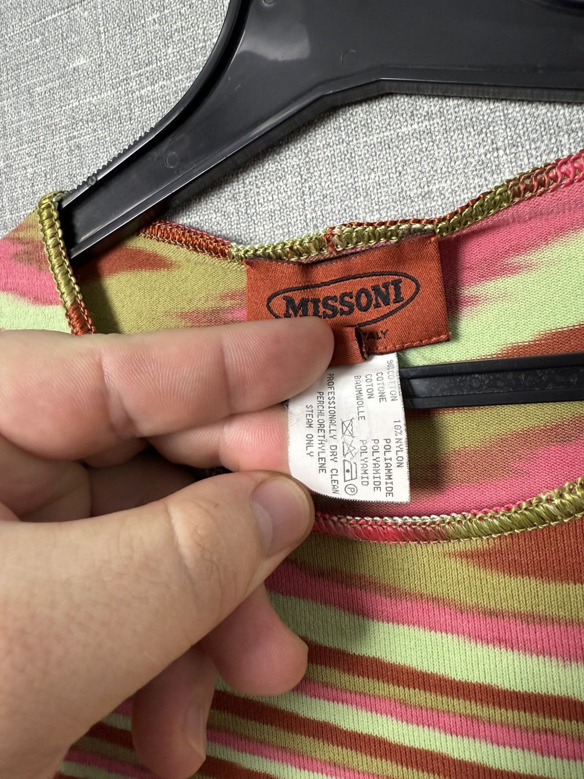 Missoni Missoni Multicolor Wave Stripe Knit Top Ribbed Fitted Tee Size XS / US 0-2 / IT 36-38 - 10 Thumbnail