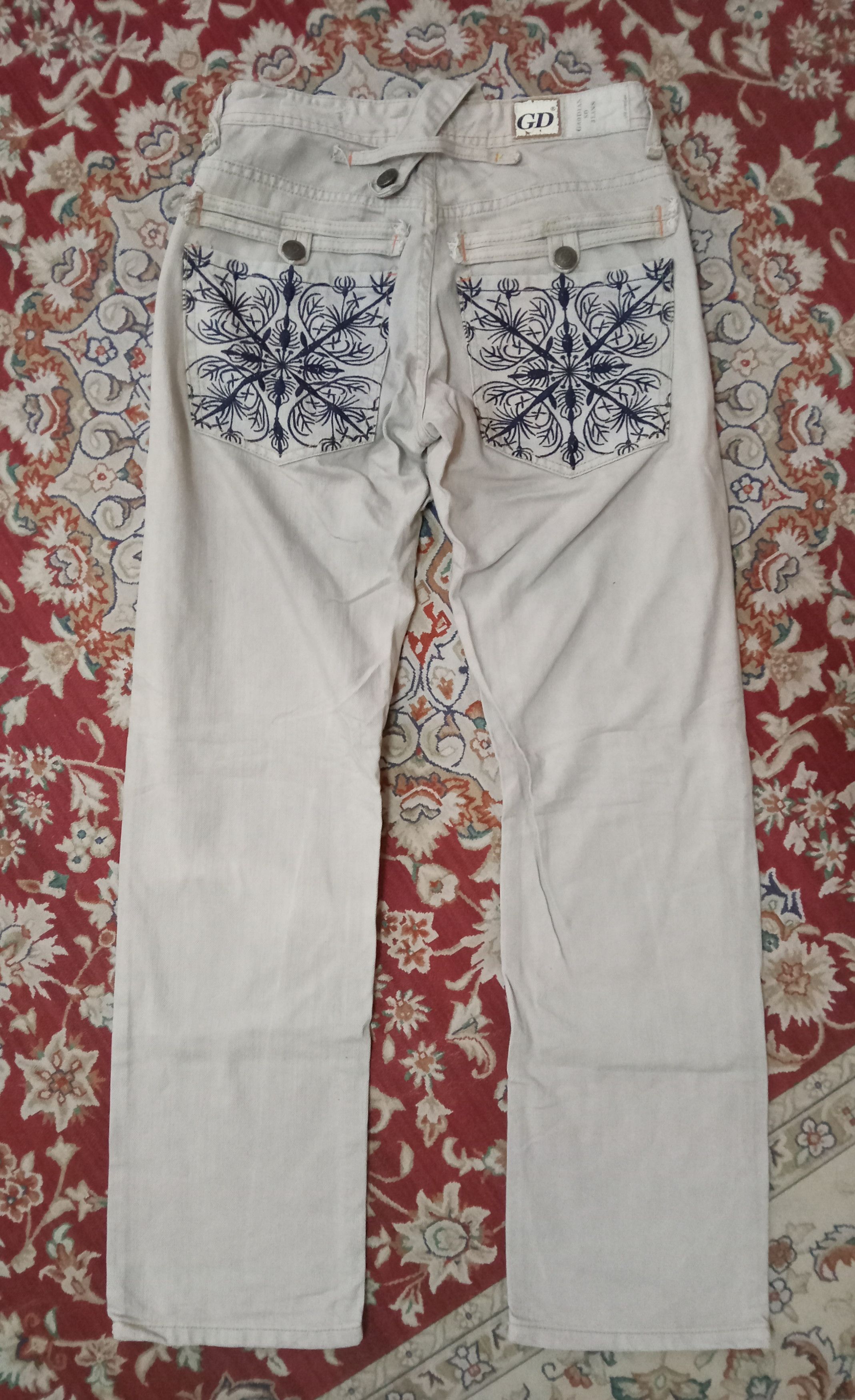 Designer Gaodian So Embroidery Back Pocket Rare Jeans Size US 30 / EU 46 - 2 Thumbnail