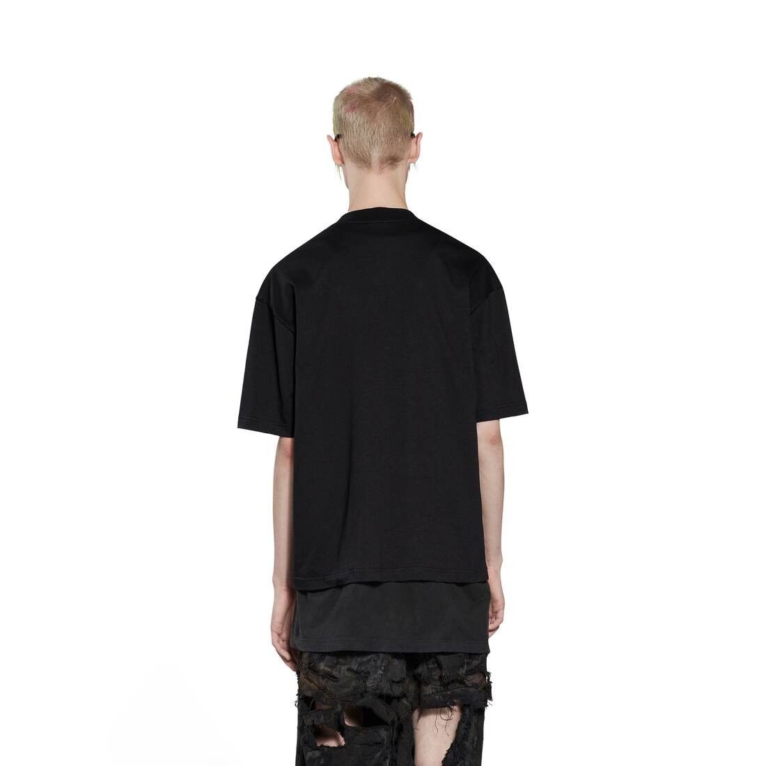 Balenciaga o1w1db11225 Mirror Balenciaga T-Shirt Medium Fit in Black Size US L / EU 52-54 / 3 - 4 Thumbnail