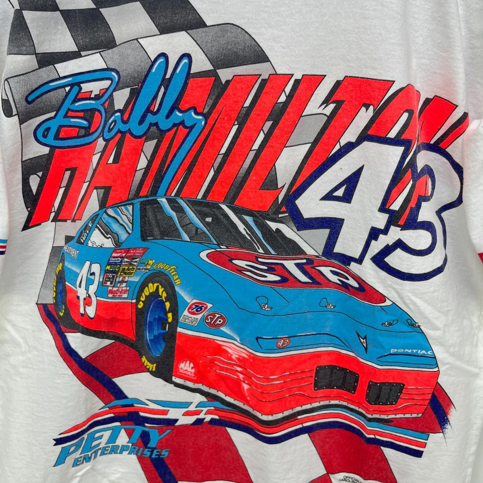 NASCAR Vintage 90s NASCAR Bobby Hamilton T Shirt Made In USA Medium Size US M / EU 48-50 / 2 - 3 Thumbnail