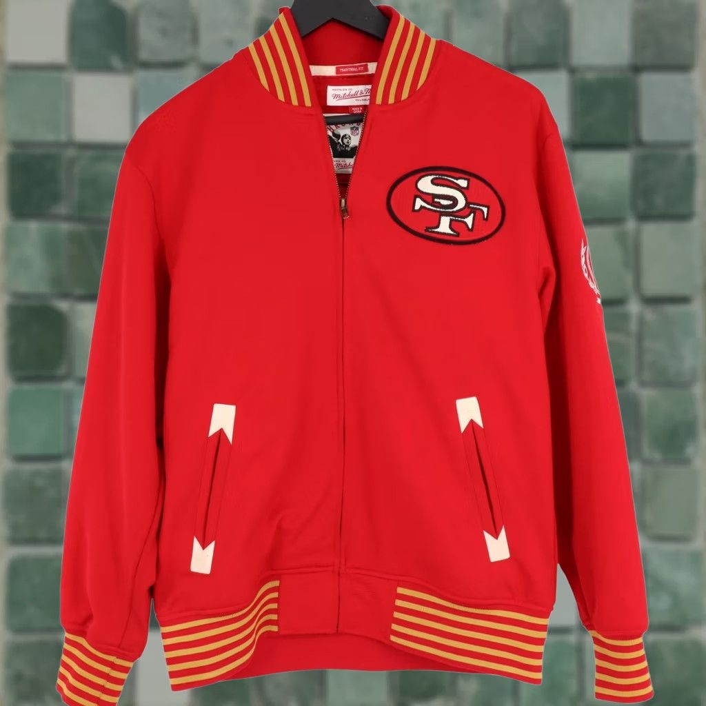 Mitchell & Ness Mitchell & Ness San Francisco 49ers Throwbacks Size S Red Varsity Bomber Jacket Size US S / EU 44-46 / 1 - 1 Thumbnail
