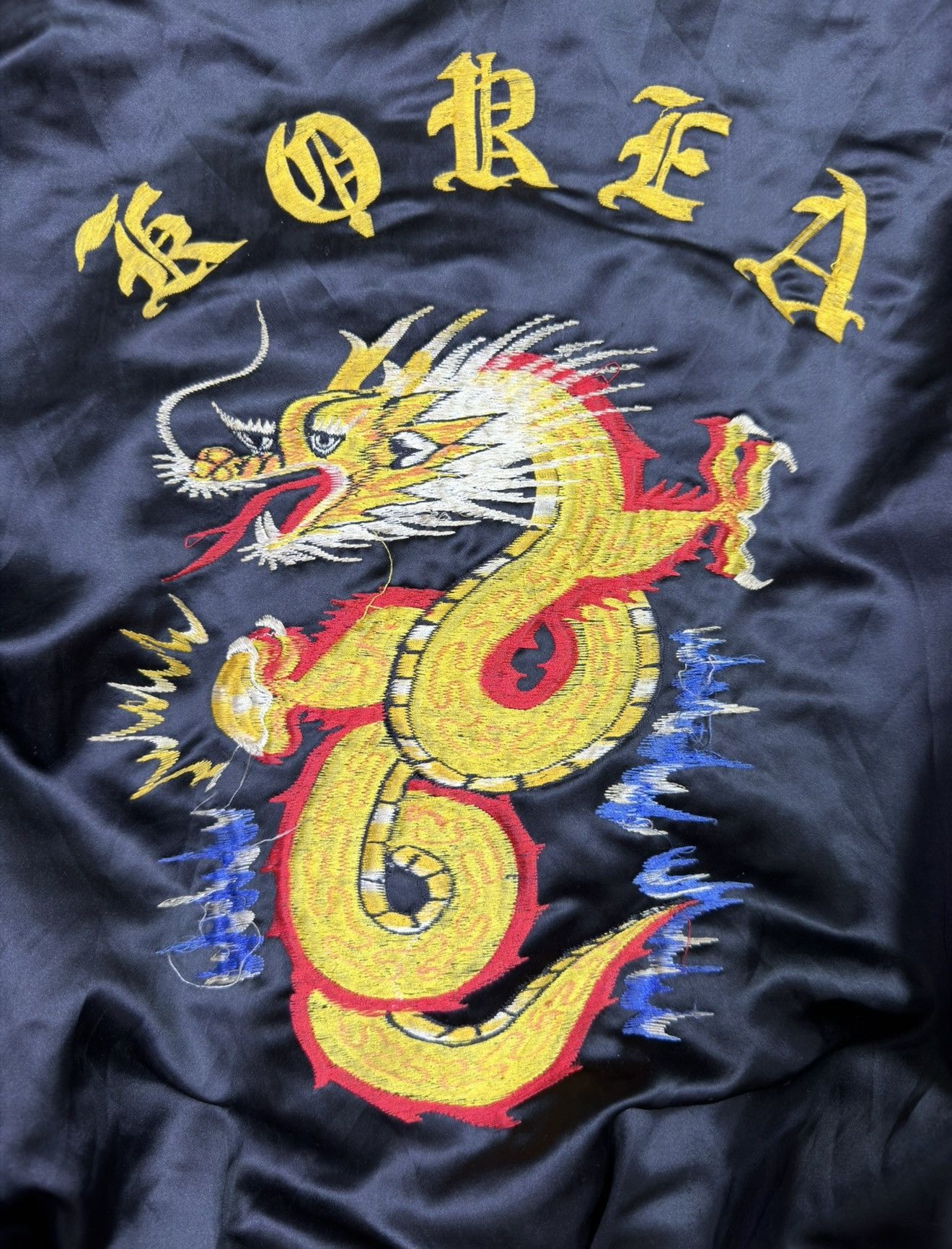 Japanese Brand VINTAGE 1980s KOREA DRAGON SOUVENIR BOMBER BETTY ARMY JACKET Size US M / EU 48-50 / 2 - 2 Thumbnail