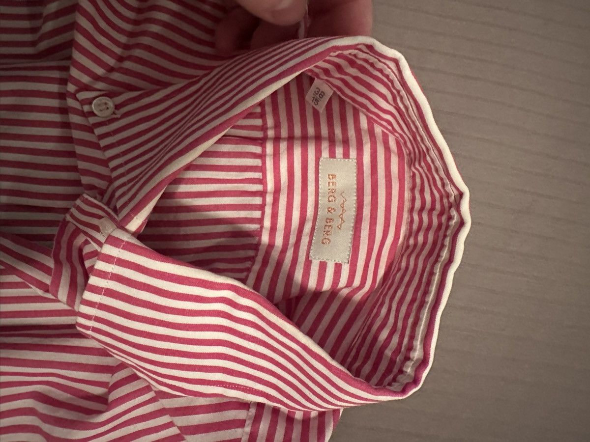 Berg & Berg $350 French Stripe Button Down (15/38) Size US M / EU 48-50 / 2 - 3 Thumbnail