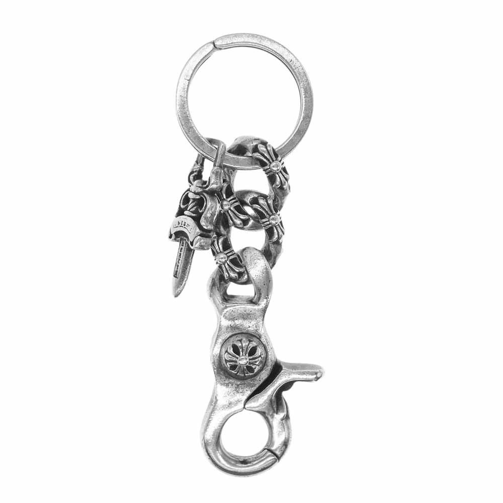 image of Chrome Hearts Extra Fancy Key Clip in Silver, Men's