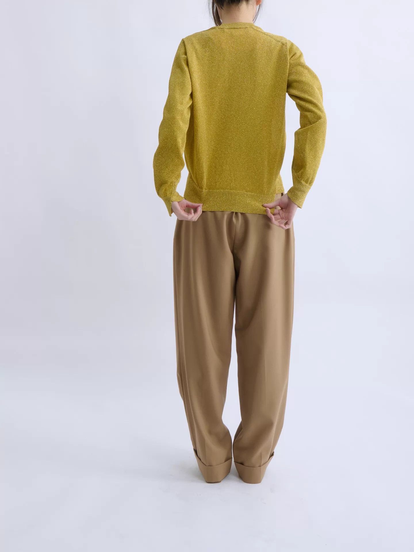 Junya Watanabe JUNYA WATANABE Metal Knit Asymmetric Matte Gold Top Size S / US 4 / IT 40 - 4 Thumbnail