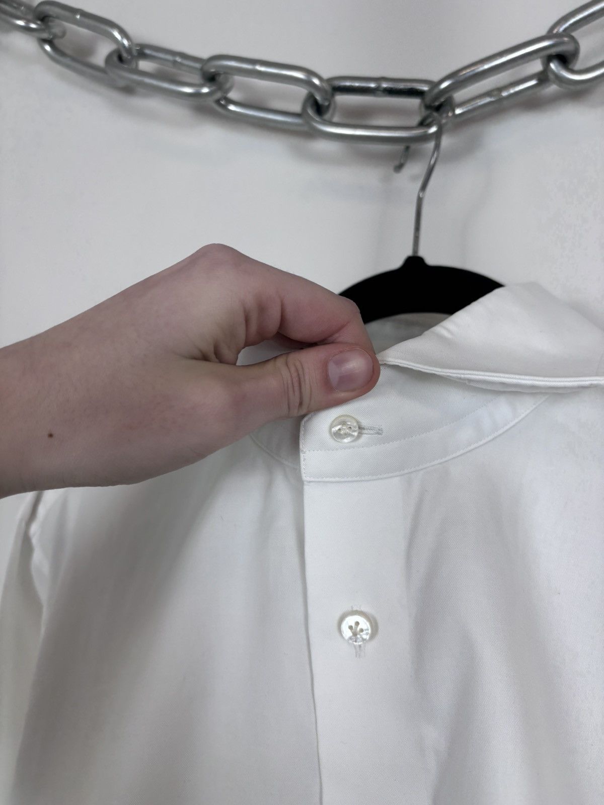 Other Emanuel Berg Men’s White Dress Button Up Shirt French Cuff Size US XL / EU 56 / 4 - 5 Thumbnail