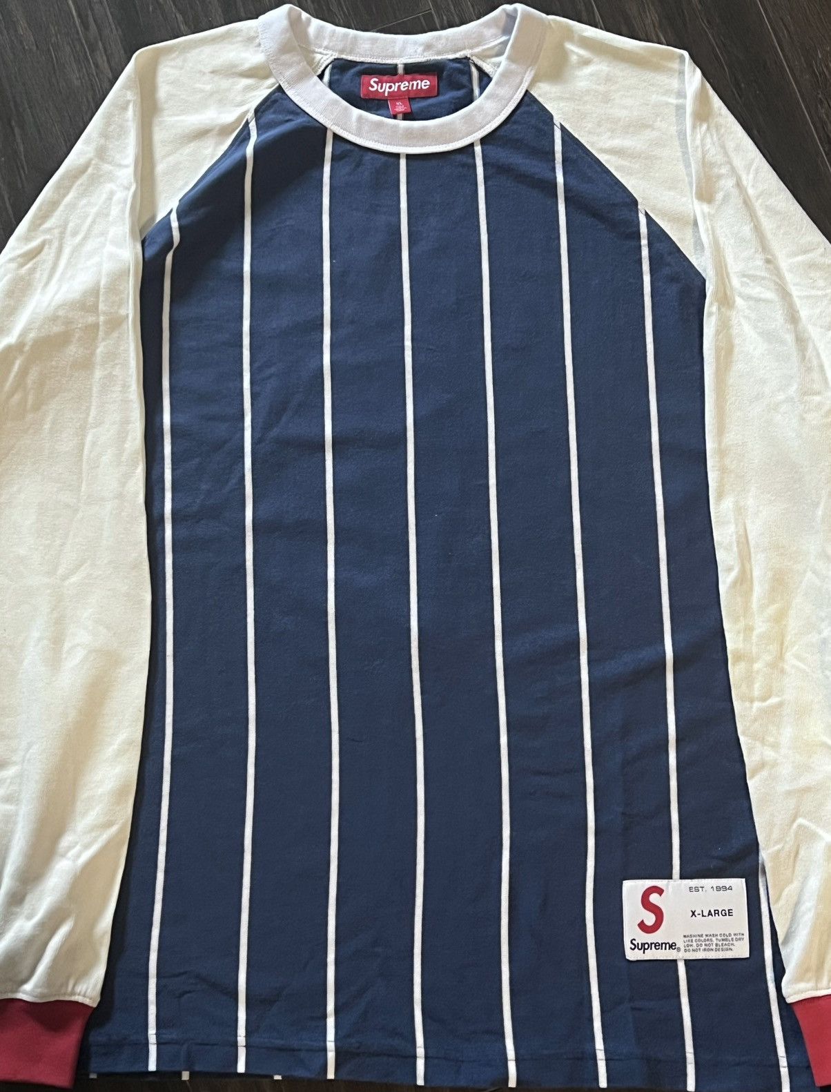 Supreme Supreme Striped Raglan XL Size US XL / EU 56 / 4 - 5 Thumbnail