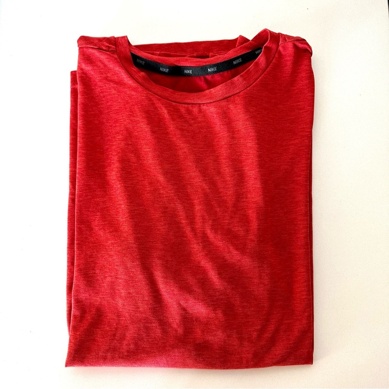 Nike NIKE Bright Red Dri Fit Logo Short Sleeve Tee T Shirt Top Size US M / EU 48-50 / 2 - 2 Thumbnail