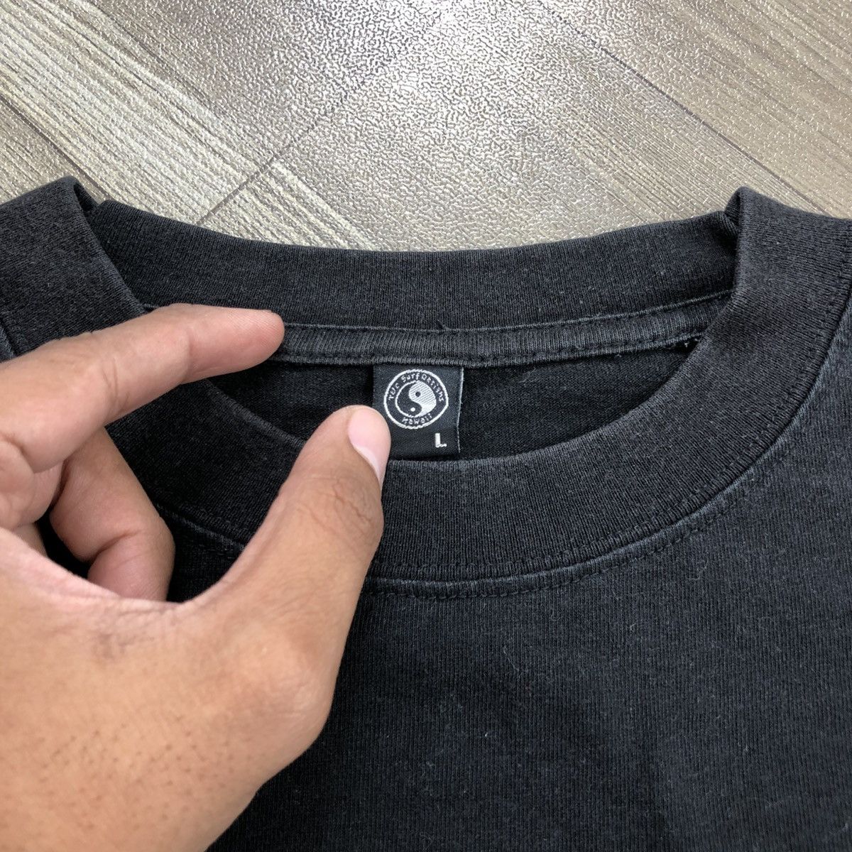 Beauty Beast × If Six Was Nine × Le Grande Bleu (L.G.B.) 2000s T&C Surf Designs Poem Tribal Iconic Logo Long Sleeve Size US L / EU 52-54 / 3 - 9 Thumbnail