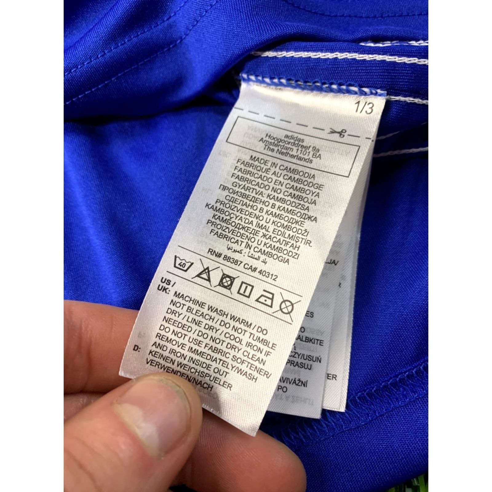 Adidas ADIDAS Performance TABELA ORIGINAL Football Shirt Short Sleeve M Blue and White Men Adidas Performance Jersey 2024 T-Shirt Football Mens Size M Size US M / EU 48-50 / 2 - 7 Thumbnail