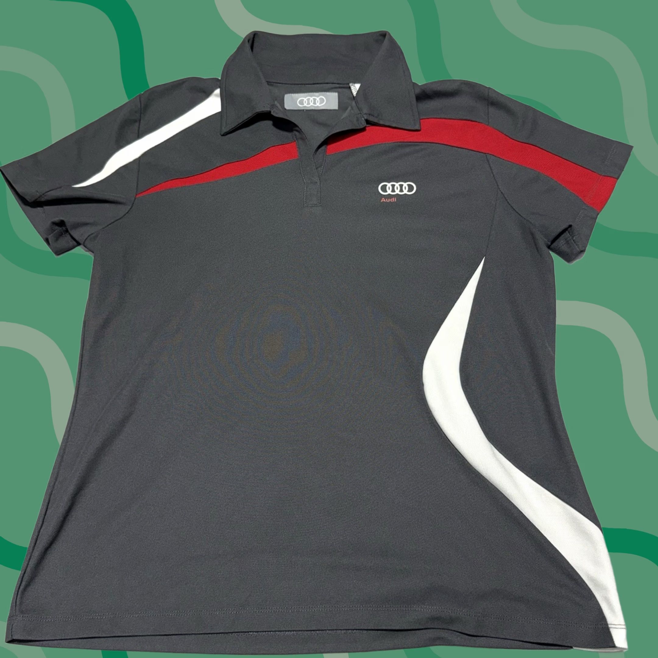 Vintage Audi Polo Shirt Women XL Gray Performance Short Sleeve Car Auto Racing Shirt Size XL / US 12-14 / IT 48-50 - 1 Thumbnail