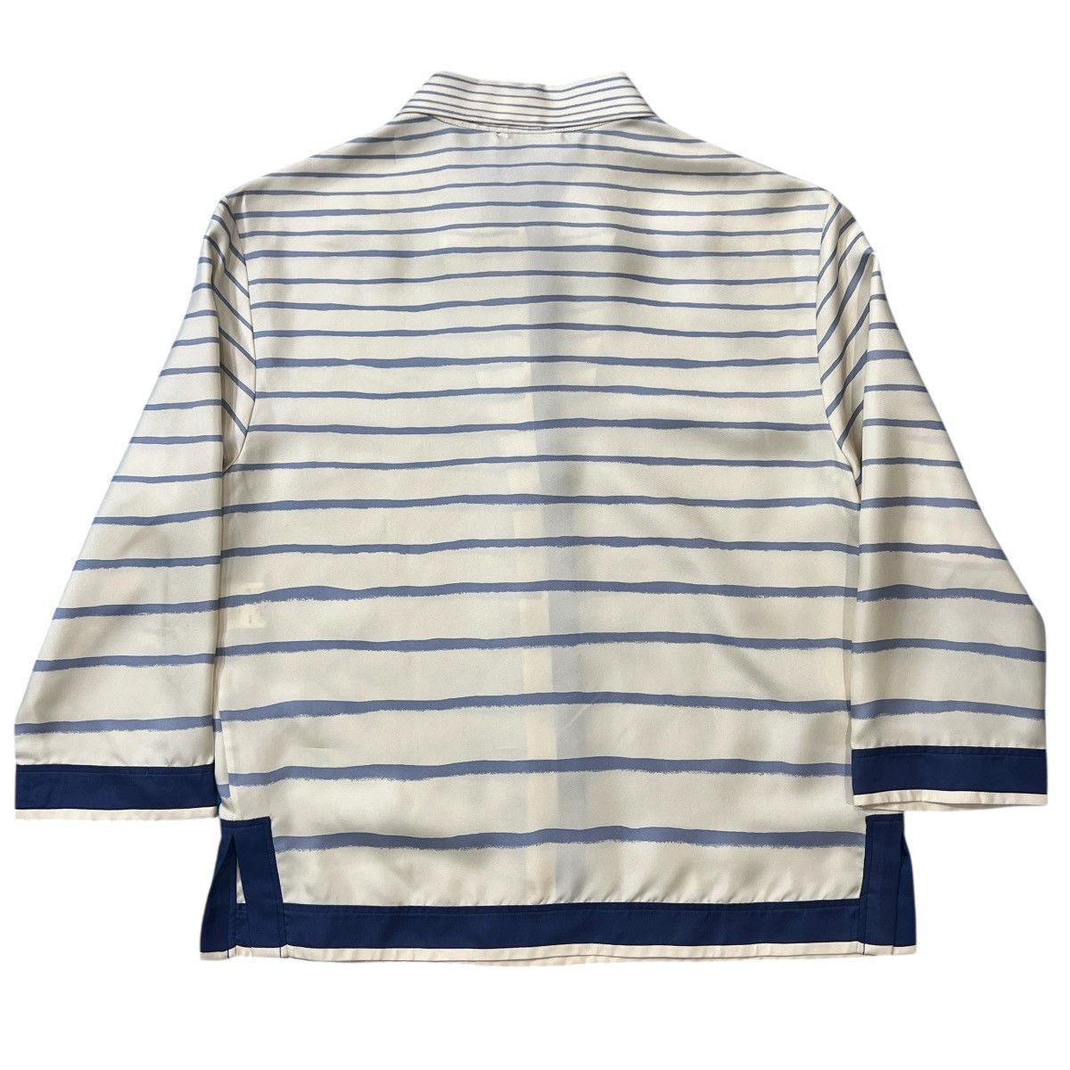 Hermes HERMES Blue Stripe Blouse Size XS / US 0-2 / IT 36-38 - 7 Thumbnail