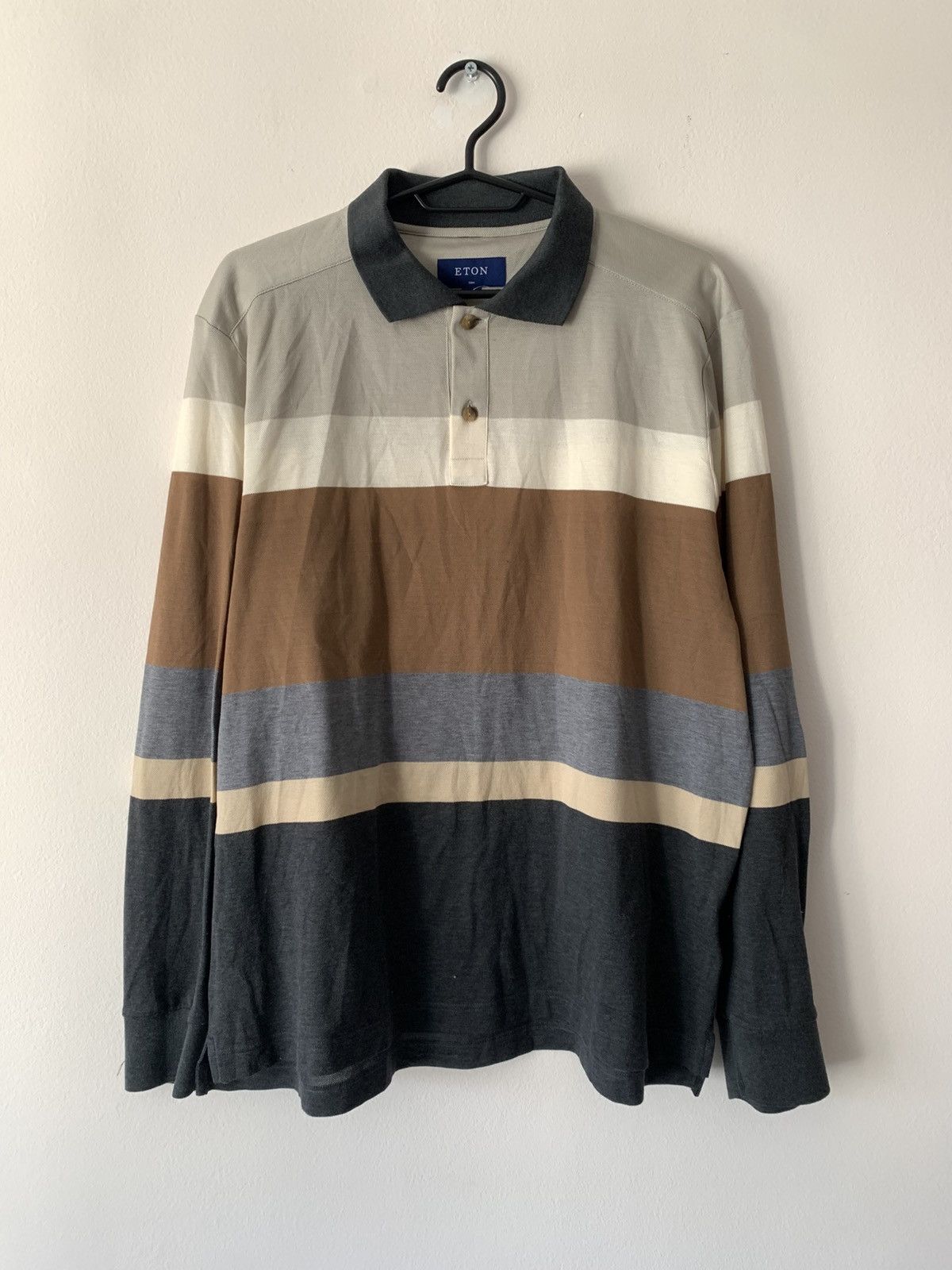 Eton 🔥ETON POLO LONG SLEEVE T-SHIRT Size US L / EU 52-54 / 3 - 1 Thumbnail
