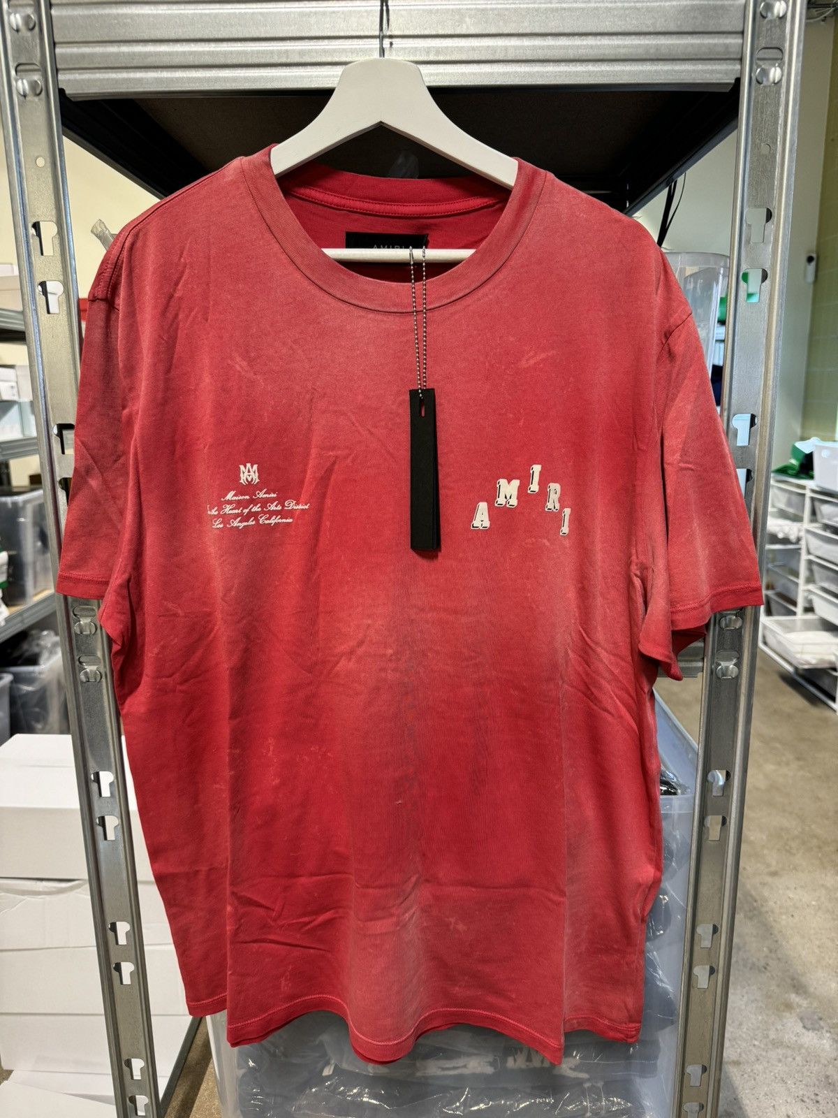 Amiri Vintage Collegiate Logo T-Shirt NEW 550$