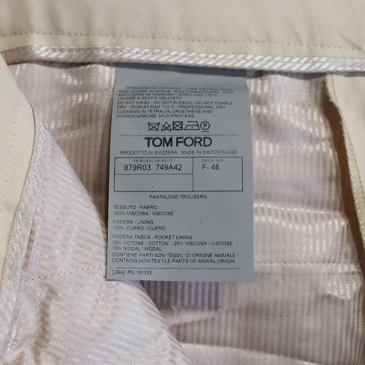 Tom Ford o1rshd1 Pants in Ivory Size US 30 / EU 46 - 8 Thumbnail