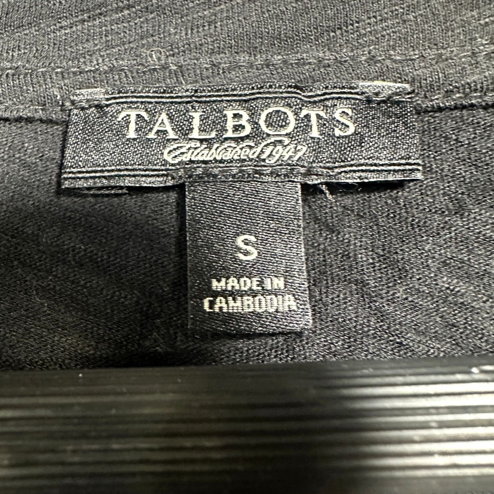 Talbots Talbots Womens Small Black Cotton Knit 3/4 Sleeve Sequin Neck Pullover Tee Size S / US 4 / IT 40 - 5 Thumbnail