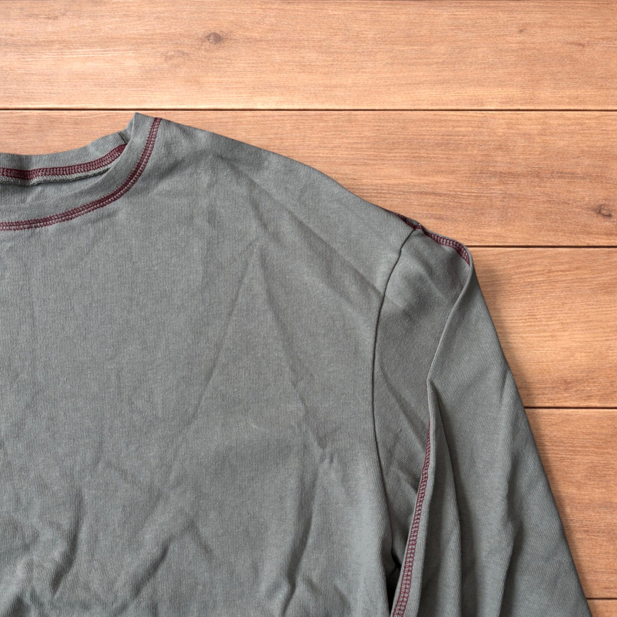 Japanese Brand Vintage style relaxed long sleeve top tshirt in teal blue. Size US M / EU 48-50 / 2 - 5 Thumbnail