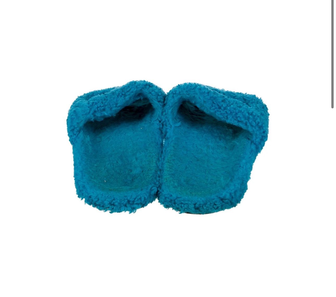 Balenciaga Furry Fur Slide Sandals in Blue Size US 9 / EU 42 - 3 Thumbnail