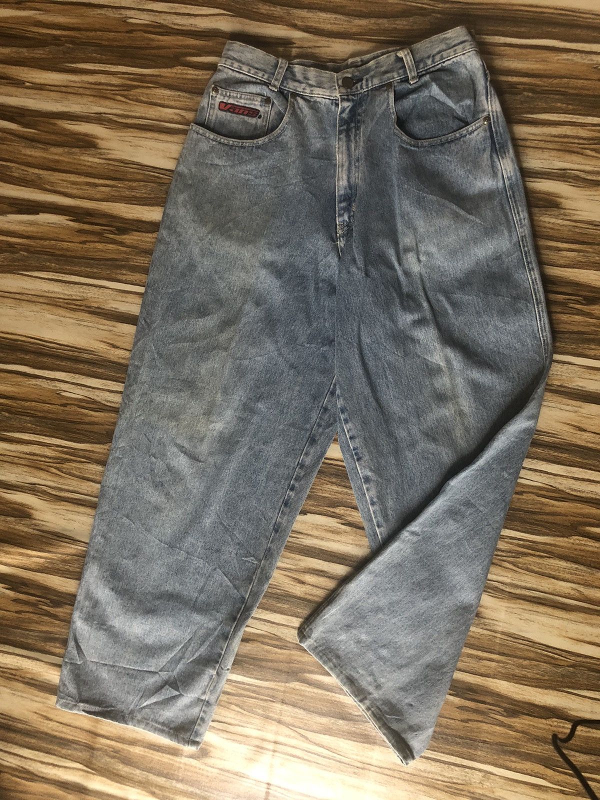 Vans Vintage VAN Funky Denim Pants Skate Streetwear Blue 90’s USA Size US 31 - 1 Thumbnail