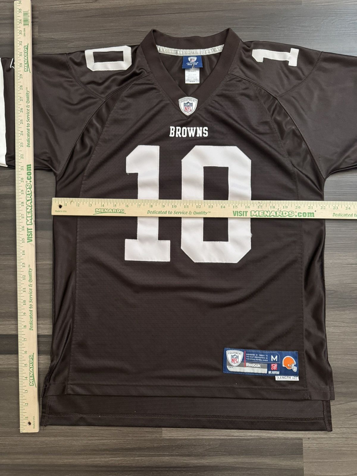 Reebok Brady Quinn Cleveland Browns #10 Stitched Jersey M +2 Length Size US M / EU 48-50 / 2 - 2 Thumbnail