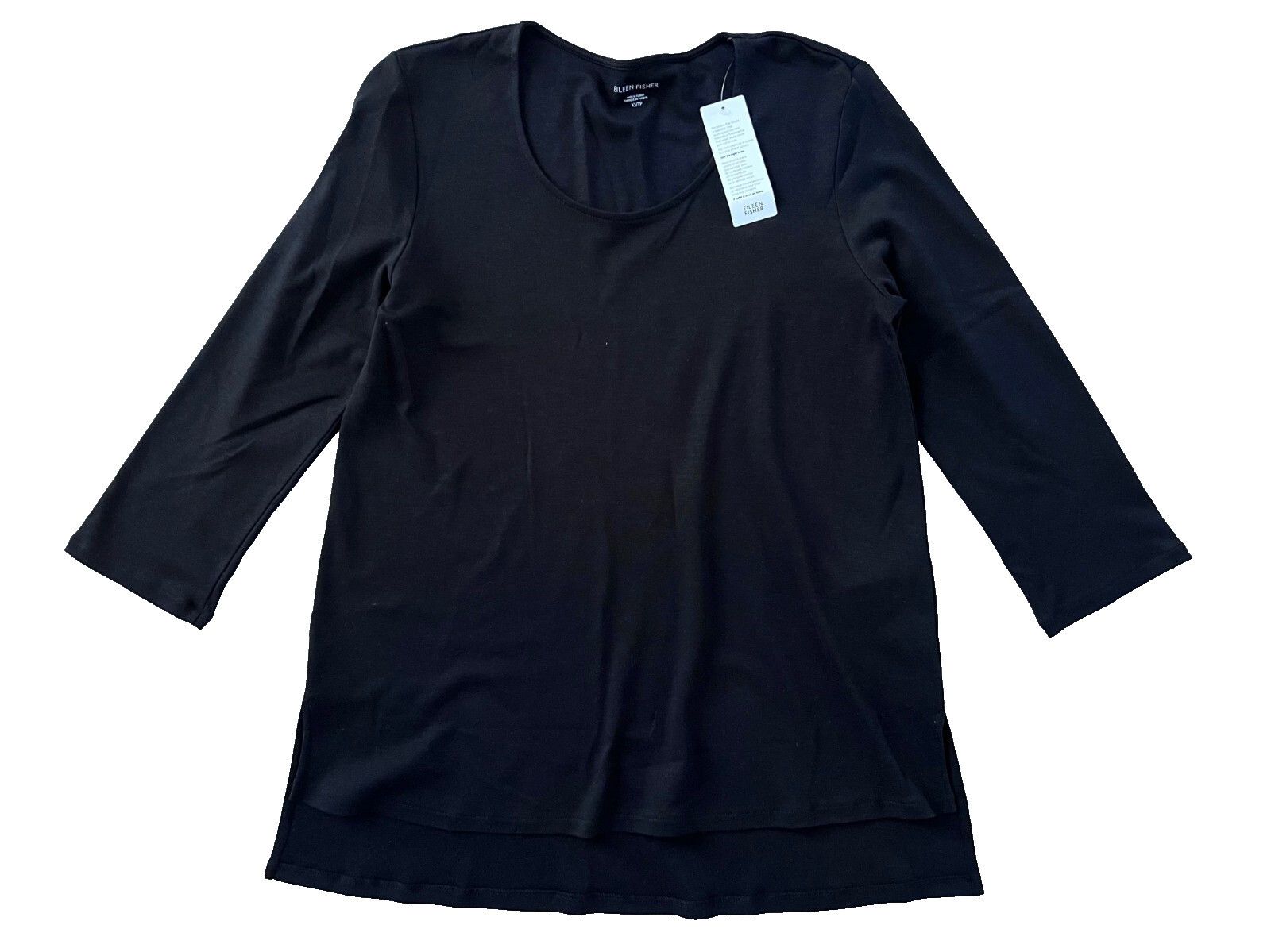 Eileen Fisher Eileen Fisher Sleepwear U-Neck Organic Cotton Shirt Black S Size S / US 4 / IT 40 - 1 Thumbnail