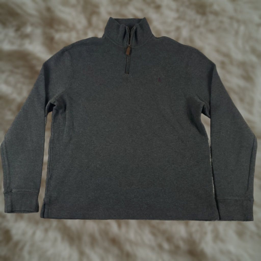 Ralph Lauren Ralph Lauren Mens Large Gray Pony Sweater 1/4 Zip Pullover Extra Large XL Size US L / EU 52-54 / 3 - 1 Thumbnail