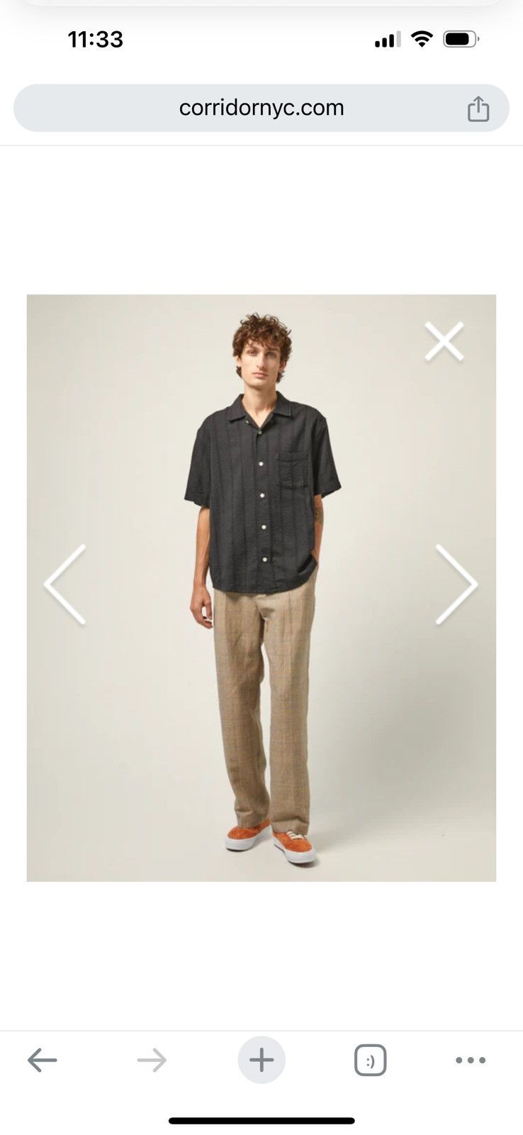 Corridor Corridor seersucker shirt black Size US XS / EU 42 / 0 - 8 Thumbnail