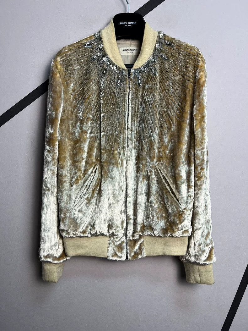Saint Laurent Paris Saint laurent paris Fall/Winter 16 White Gold Rhinestone Ve Size US S / EU 44-46 / 1 - 1 Thumbnail