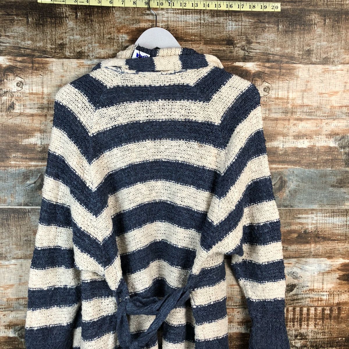 Japanese Brand × OVER THE STRiPES Lung Grind Stripe Blue like cobain Knitwear #A2491 Size M / US 6-8 / IT 42-44 - 13 Thumbnail