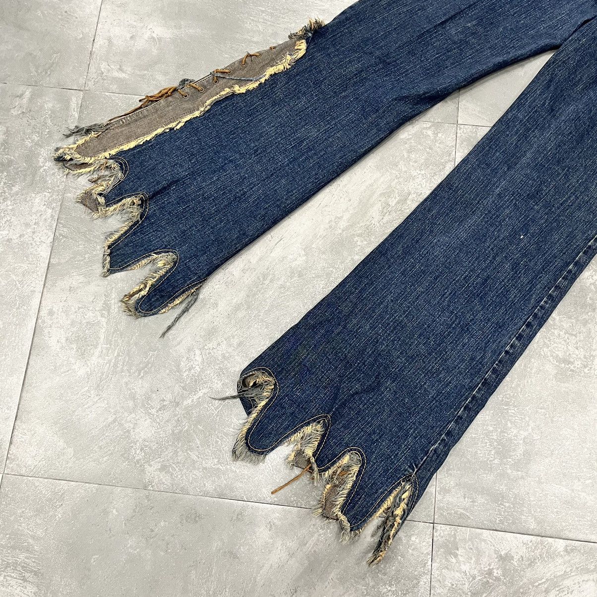Japanese Brand Japanese Brand Laced Up Flared Pants Size US 35 - 6 Thumbnail